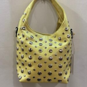 Bolso tachas amarillo