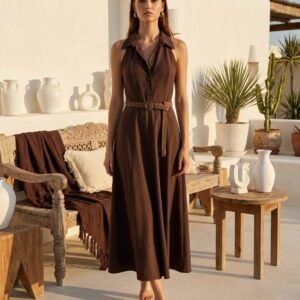 Vestido camisero midi