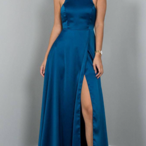 Vestido halter satinado