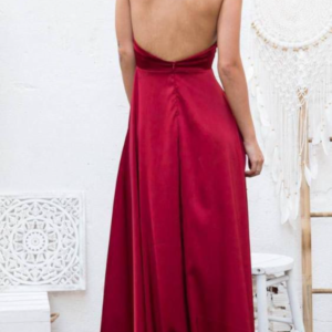 Vestido halter satinado