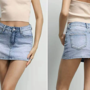 Falda pantalón denim