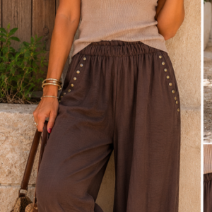 Pantalón bombacho tachas