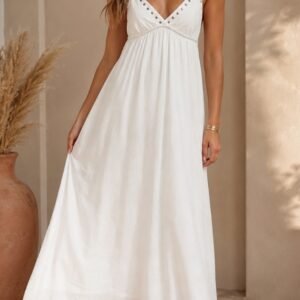 Vestido largo tachuela