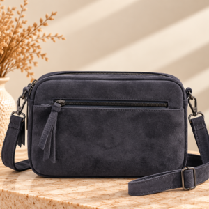 BOLSO BANDOLERA ANTE GRIS