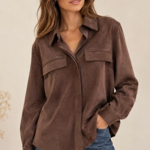 CAMISA ANTELINA MARRÓN